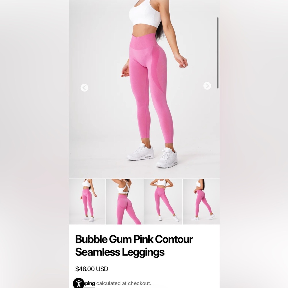 NVGTN bubble gum pink contour seamless leggings